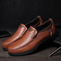 Shoes - Plus Size Top Men Genuine Leather Flat Comfy Shoes