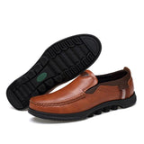 Shoes - Plus Size Top Men Genuine Leather Flat Comfy Shoes