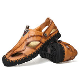 Shoes - 2019 Fashion Genuine Leather Sandals Men Casual Beach Shoes