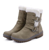 Women Winter Warm Comfortable Plus Size Ladies Plush Snow Boots