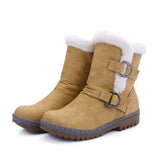 Women Winter Warm Comfortable Plus Size Ladies Plush Snow Boots