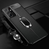 Luxury Magnet Stand Silicone Leather Case For Samsung Galaxy S21 Series