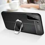 Luxury Magnet Stand Silicone Leather Case For Samsung Galaxy S21 Series