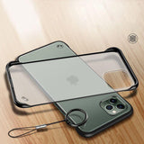 Luxury Frameless Matte Case for iPhone with Rings