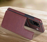 Case & Strap - Luxury Shockproof Armor Leather Wallet Magnet Flip Case For Samsung S20/Plus/ultra/A20S