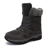 Women New High Quality Leather Suede Winter Keep Warm Lace-up Waterproof Snow Boots