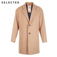 New Fashion Casual Classic Single Breasted Mid-Length Men's Wool Jackets