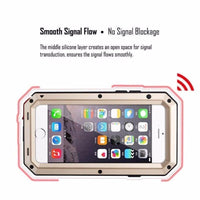 Case & Strap - HOT SALE Luxury Doom Armor Dirt Shock Waterproof Metal Aluminum Phone Case for iPhone11/11Pro/11Pro Max X XR XS MAX 8 7 6 5 + Tempered Glass