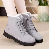 Women's Shoes - Classic Heels Suede Women Winter Warm Fur Plush Ankle Boots