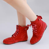 Fashion Lace Up Casual Comfortable Flats Platform Boots.old