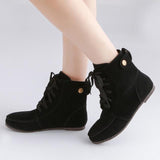 Fashion Lace Up Casual Comfortable Flats Platform Boots.old