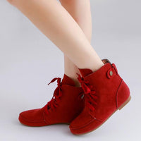 Fashion Lace Up Casual Comfortable Flats Platform Boots.old