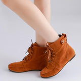 Fashion Lace Up Casual Comfortable Flats Platform Boots.old