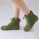 Fashion Lace Up Casual Comfortable Flats Platform Boots.old