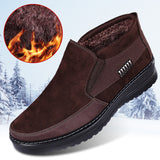 Men High Quality Flock Elderly Comfortable Cotton Snow Boots PLUS SIZE