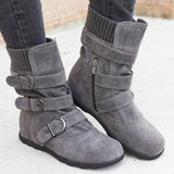 Comfortable Women Buckle Strap Platform Ankle Boots (Extra Buy 2 Got 10% Off Now)