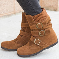 Comfortable Women Buckle Strap Platform Ankle Boots (Extra Buy 2 Got 10% Off Now)