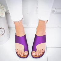 Classy Breathable Leather Platform Open Toe Comfortable Slippers