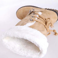 Women's Shoes - Outdoor Faux Fur Lace-up Back Snow Boots