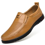 Casual Genuine Leather Comfortable Flats Men Slip On Lazy Shoes