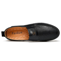 Casual Genuine Leather Comfortable Flats Men Slip On Lazy Shoes