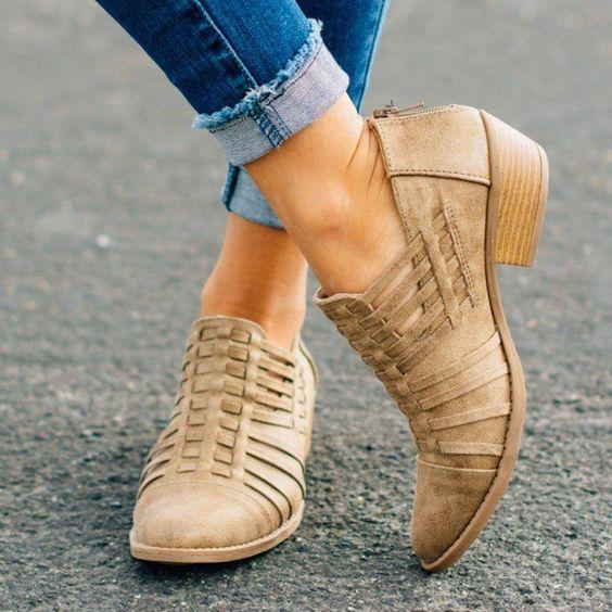 Summer Cute Comfortable Women Leather Booties