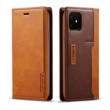 Luxury Leather Flip Magnetic Case For iPhone 12