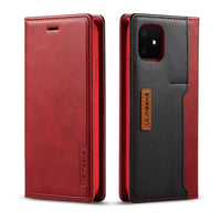 Luxury Leather Flip Magnetic Case For iPhone 12