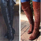 Shoes - Autumn Winter Ladies Sexy Knee High Motor Boots