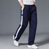 Men Loose Sport Running Stripe Sweatpants