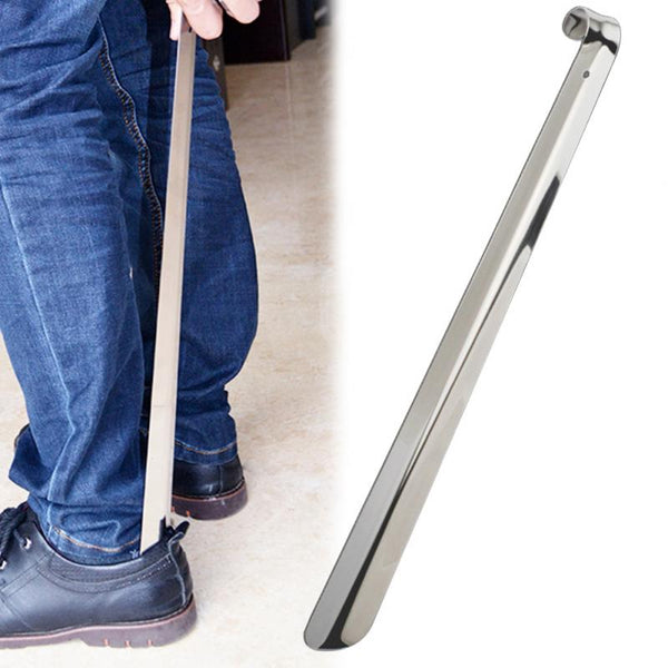 Home Stainless Steel Shoe Horn  Long Handle Shoes Lifter Pull Shoehorn