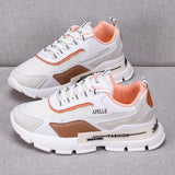 Women Casual Shoes Lovers Leather Dad Platform Chunky Sneakers