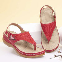 Women's Sandals - Embroidery Platform Buckle Shoes