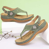 Women's Sandals - Embroidery Platform Buckle Shoes