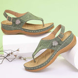 Women's Sandals - Embroidery Platform Buckle Shoes