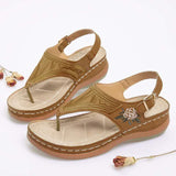 Women's Sandals - Embroidery Platform Buckle Shoes