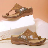 Women's Sandals - Embroidery Platform Buckle Shoes