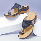 Women's Sandals - Embroidery Platform Buckle Shoes