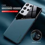 Ultra Silicone Frame Hard PC Plexiglass Leather Texture Phone Covers for Samsung GalaxyS21 Galaxy S21 S 21 Plus