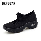 Air Cushion Flat Shoes Women Mesh Breathable Sneakers