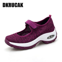 Air Cushion Flat Shoes Women Mesh Breathable Sneakers