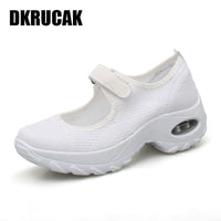 Air Cushion Flat Shoes Women Mesh Breathable Sneakers