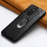 Genuine Leather Bracket Case for Samsung Galaxy S21 Ultra Note 20 S20 FE S20 S21 Plus