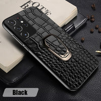 Genuine Leather Bracket Case for Samsung Galaxy S21 Ultra Note 20 S20 FE S20 S21 Plus