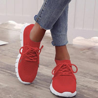 Women's Sneakers Flat Vulcanized Light Mesh Breathable Female Running Shoes