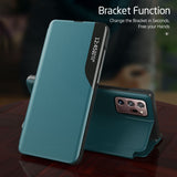 Smart Window View Magnetic Flip Leather Case For Samsung Galaxy S20 FE S21 Ultra