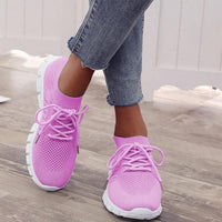 Women's Sneakers Flat Vulcanized Light Mesh Breathable Female Running Shoes