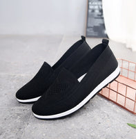 knitted fabric loafers for women