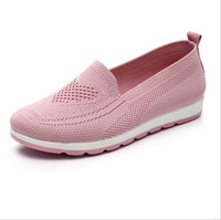 knitted fabric loafers for women