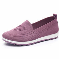 knitted fabric loafers for women